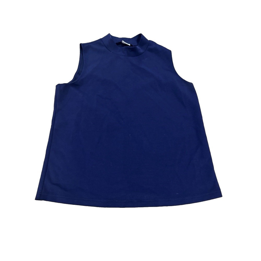 Xieerduo Navy Mock Neck Tank Top Size M Sleeveless Stretch
